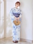 画像12: モダンフラワー大人エレガント浴衣  【浴衣３点セット 浴衣/帯/下駄】[OF04] (12)