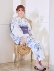 画像13: モダンフラワー大人エレガント浴衣  【浴衣３点セット 浴衣/帯/下駄】[OF04] (13)
