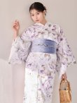 画像2: 【即日発送】藤霞のアンティークローズ浴衣  【浴衣３点セット 浴衣/帯/下駄】[OF04/HC03] (2)