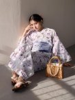 画像12: 【即日発送】藤霞のアンティークローズ浴衣  【浴衣３点セット 浴衣/帯/下駄】[OF04/HC03] (12)