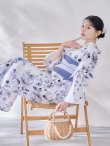 画像5: 【即日発送】水墨ニュアンスフラワー浴衣  【浴衣３点セット 浴衣/帯/下駄】[OF04/HC03] (5)