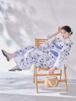 画像12: 【即日発送】水墨ニュアンスフラワー浴衣  【浴衣３点セット 浴衣/帯/下駄】[OF04/HC03] (12)