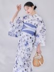 画像15: 【即日発送】水墨ニュアンスフラワー浴衣  【浴衣３点セット 浴衣/帯/下駄】[OF04/HC03] (15)