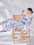 画像16: 【即日発送】水墨ニュアンスフラワー浴衣  【浴衣３点セット 浴衣/帯/下駄】[OF04/HC03] (16)