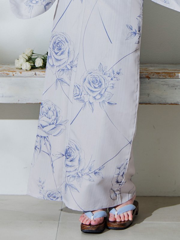 画像17: 【即日発送】【Riuコラボ】ブルーローズ浴衣  【浴衣３点セット 浴衣/帯/下駄】[YMT] (17)