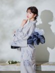 画像9: 【Riuコラボ】【予約 / 6月下旬発送予定】ブルーローズ浴衣 OBI-lame-400-kj-8-NV / HIMO-900-yn-2-DusBL  / HEKO-800-sb-5-WH / YA-1001-kj-BL / YA-1078-wk-BLGY / GETA-01-kj-2-BL [y/YMT] (9)