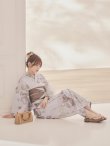 画像2: 【即日発送】ブラウンアンティークフラワー浴衣【浴衣３点セット 浴衣/帯/下駄】[OF04] (2)