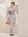 画像6: 【即日発送】ブラウンアンティークフラワー浴衣【浴衣３点セット 浴衣/帯/下駄】[OF04] (6)