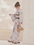 画像9: 【即日発送】ブラウンアンティークフラワー浴衣【浴衣３点セット 浴衣/帯/下駄】[OF04] (9)
