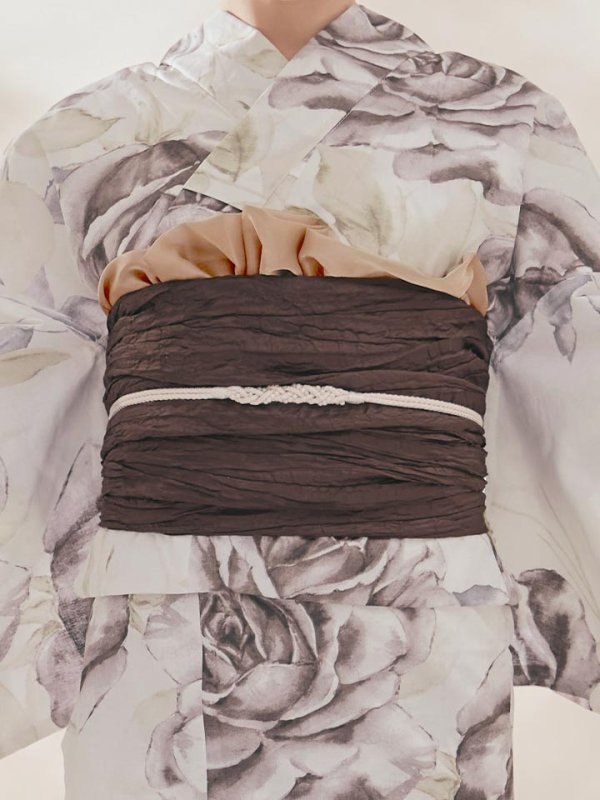 画像17: 送料無料！エクリュアンティークローズ浴衣【浴衣３点セット 浴衣/帯/下駄】[OF04]【予約 / 4月上旬発送予定】 (17)