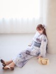 画像8: 送料無料！ニュアンスブルー浴衣【浴衣３点セット 浴衣/帯/下駄】[OF04]【予約 / 4月上旬発送予定】 (8)