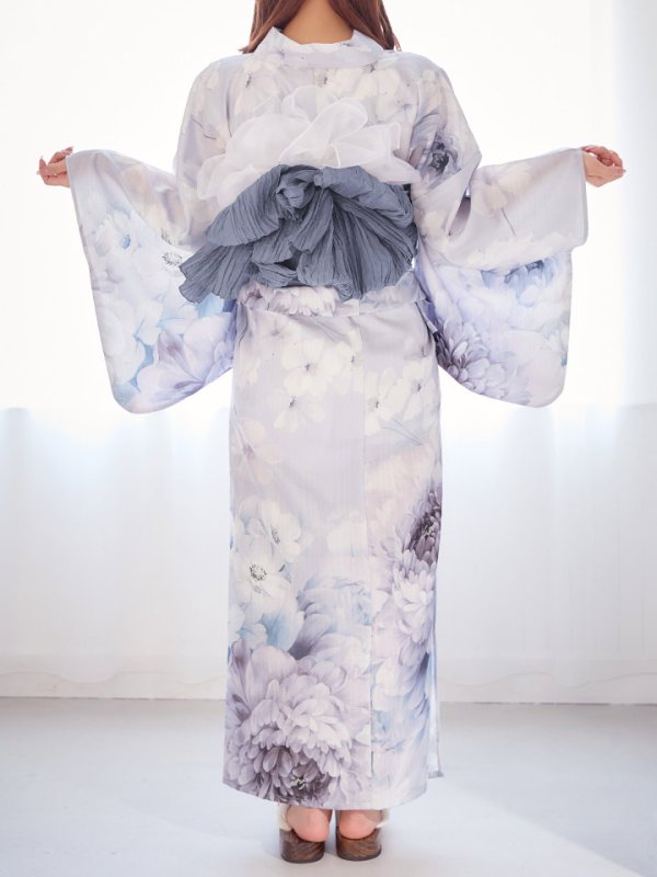 画像18: 送料無料！ニュアンスブルー浴衣【浴衣３点セット 浴衣/帯/下駄】[OF04]【予約 / 4月上旬発送予定】 (18)