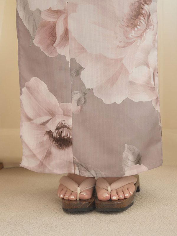 画像28: 送料無料！ソフトピンクブロッサム浴衣【浴衣３点セット 浴衣/帯/下駄】[OF04]【予約 / 4月上旬発送予定】 (28)