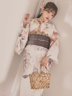 パステルミックス×ホワイト浴衣