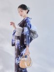 画像6: 【即日発送】大人ネイビー牡丹浴衣【浴衣３点セット 浴衣/帯/下駄】[OF04] (6)