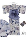 画像48: 【即日発送】蒼花牡丹浴衣【浴衣３点セット 浴衣/帯/下駄】[OF04] (48)