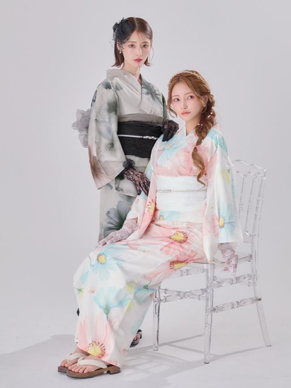 モデル：まみ　身長：161cm　着用サイズ：Fサイズ モデル：天海りこ　身長：156cm  着用サイズ：Fサイズ