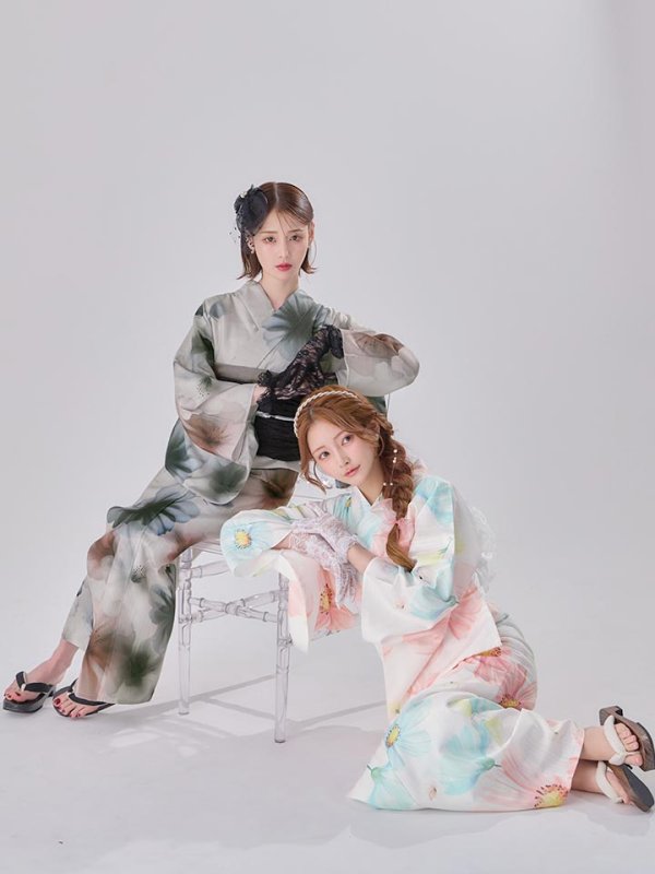 モデル：まみ　身長：161cm　着用サイズ：Fサイズ モデル：天海りこ　身長：156cm  着用サイズ：Fサイズ