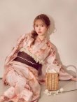画像5: 送料無料！スウィートニュアンスピンク牡丹浴衣【浴衣３点セット 浴衣/帯/下駄】[OF04]【予約 / 6月下旬発送予定】 (5)