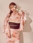 画像12: 送料無料！スウィートニュアンスピンク牡丹浴衣【浴衣３点セット 浴衣/帯/下駄】[OF04]【予約 / 6月下旬発送予定】 (12)
