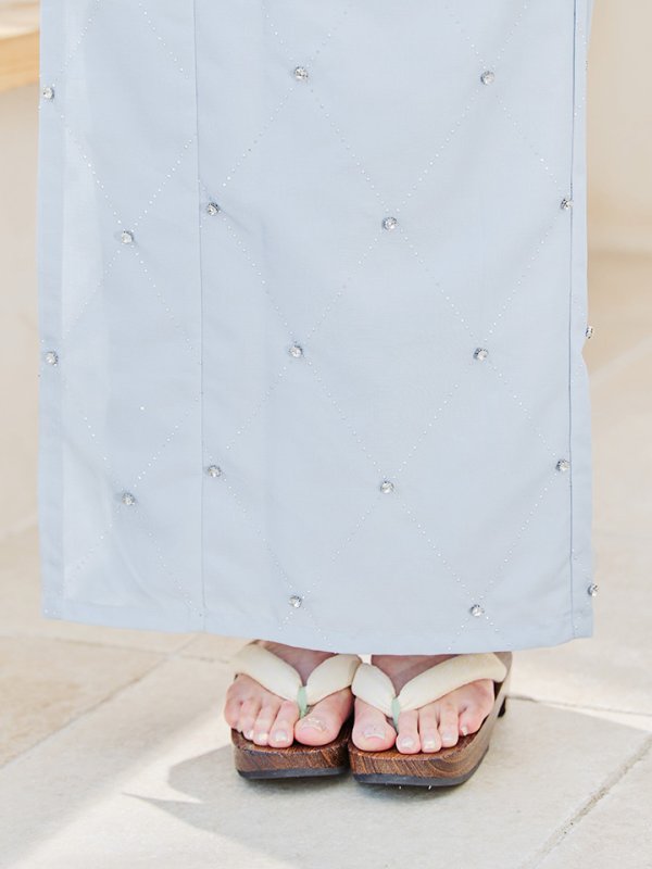 画像17: 【即日発送】セパレートアーガイルビジュー浴衣【浴衣4点セット 浴衣/帯/下駄】[YMT] (17)