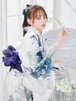 画像7: 【予約 / 5月中旬発送予定】セパレートグラデーションブルーグリーン浴衣 OBI-g-500-kj-9-NV / HIMO-900-yn-4-GYxGY / HEKO-800-sb-5-W / YA-73-kn-BLGR / GETA-01-kj-3-IV/ [y/OF01] (7)
