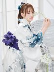 画像8: 【予約 / 5月中旬発送予定】セパレートグラデーションブルーグリーン浴衣 OBI-g-500-kj-9-NV / HIMO-900-yn-4-GYxGY / HEKO-800-sb-5-W / YA-73-kn-BLGR / GETA-01-kj-3-IV/ [y/OF01] (8)
