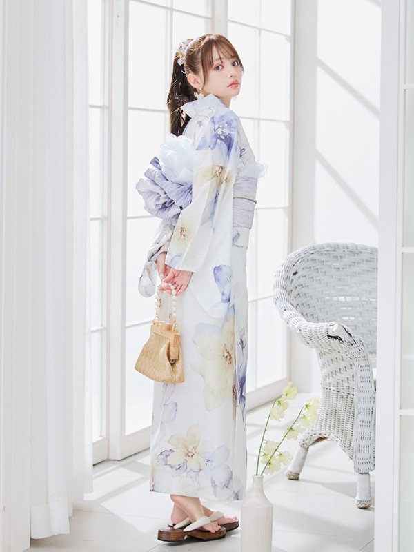 画像13: 【即日発送】セパレートシャーベットフラワー牡丹浴衣  【浴衣4点セット 浴衣/帯/下駄】[YMT] (13)