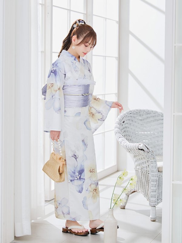 画像15: 【即日発送】セパレートシャーベットフラワー牡丹浴衣  【浴衣4点セット 浴衣/帯/下駄】[YMT] (15)