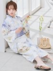 画像2: 【予約 / 7月上旬発送予定】セパレートシャーベットフラワー牡丹浴衣 OBI-g-500-kj-8-GY / HIMO-900-yn-3-GYxGD / HEKO-800-sb-5-W / YA-1016-kj-GY / GETA-01-kj-3-IV / [/OF01] (2)