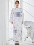 画像4: 【予約 / 7月上旬発送予定】セパレートシャーベットフラワー牡丹浴衣 OBI-g-500-kj-8-GY / HIMO-900-yn-3-GYxGD / HEKO-800-sb-5-W / YA-1016-kj-GY / GETA-01-kj-3-IV / [/OF01] (4)