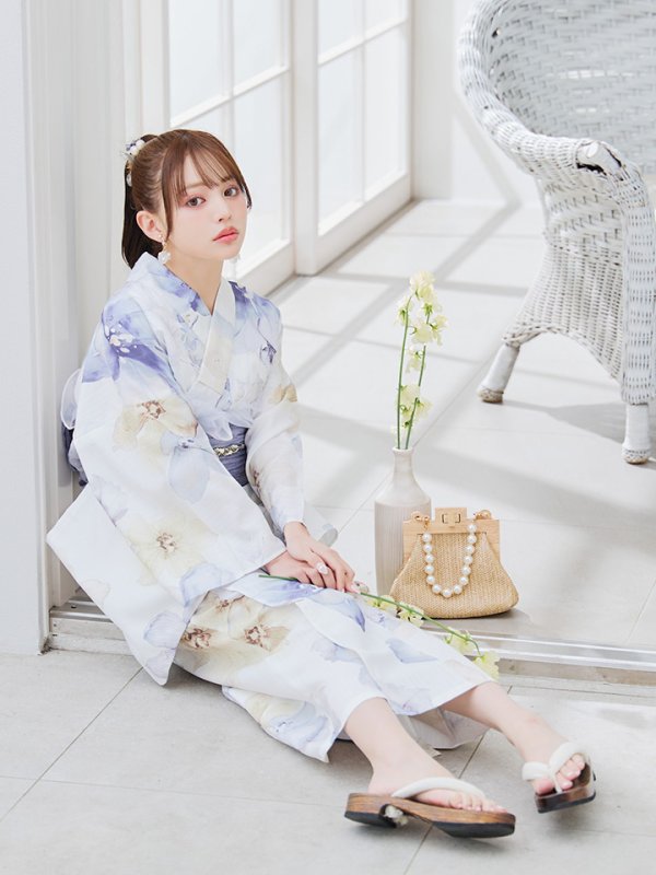 画像8: 【即日発送】セパレートシャーベットフラワー牡丹浴衣  【浴衣4点セット 浴衣/帯/下駄】[YMT] (8)