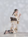 画像6: 【即日発送】送料無料！1人で簡単に着られる！ワンピース / セパレート浴衣セット　ホワイトエレガントフラワー浴衣【浴衣4点セット 浴衣/帯/下駄】[OF04] (6)
