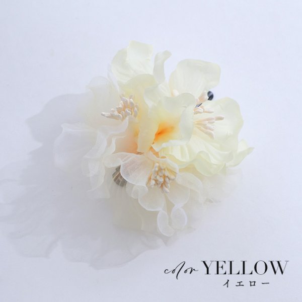 画像5: 【即日発送】【浴衣小物】シアートリプルフラワー【3カラー】[YMT] (5)