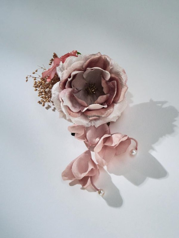 画像2: 【浴衣小物】アンティークフラワーコサージュ【3カラー】		 (2)