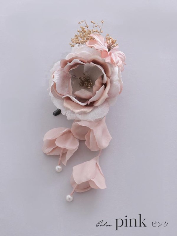 画像5: 【浴衣小物】アンティークフラワーコサージュ【3カラー】		 (5)