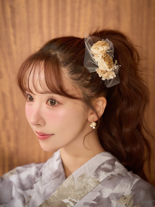 画像16: 【浴衣小物】ドライフラワーコサージュセット【2カラー】	 (16)