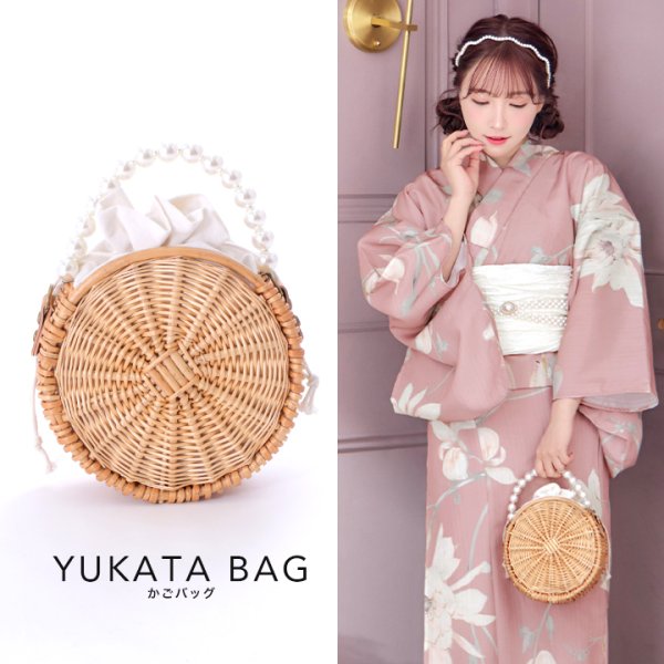 画像2: 【即日発送】パールラウンドカゴバッグ【YMT】 (2)