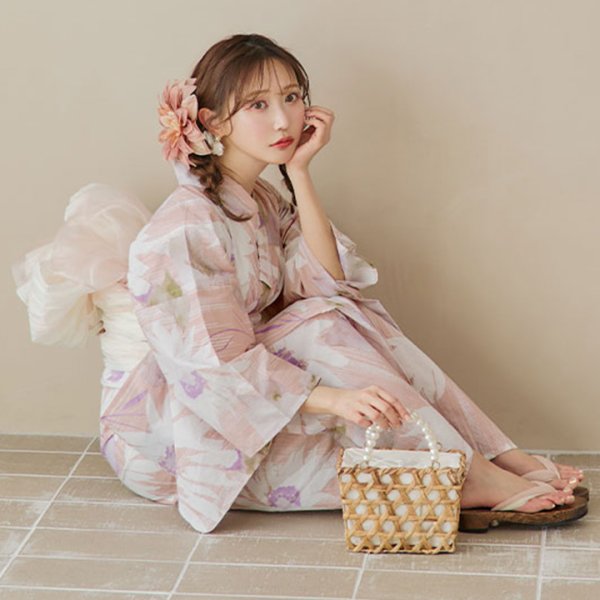 画像8: パールハンドル八つ編み台形カゴバッグ[OF03] (8)