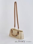 画像14: ショルダー紐付き2wayバンブーハンドルナチュラルかごバッグ【2カラー】 (14)