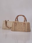 画像3: ショルダー紐付き2wayバンブーハンドルナチュラルかごバッグ【2カラー】 (3)
