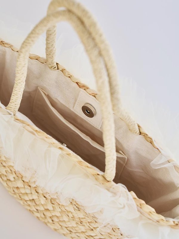 画像8: フリルチュールカゴバッグ【2カラー】 (8)