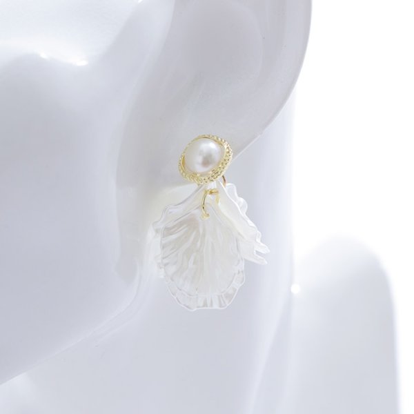 画像6: 【アクセサリー:ピアス】タッセルシェルピアス【HC02】 (6)