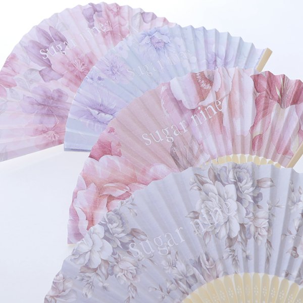 画像10: 【即日発送】【浴衣小物/扇子】フラワー柄扇子【4カラー】[OF04] (10)