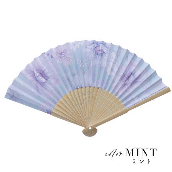 画像3: 【即日発送】【浴衣小物/扇子】フラワー柄扇子【4カラー】[OF04] (3)