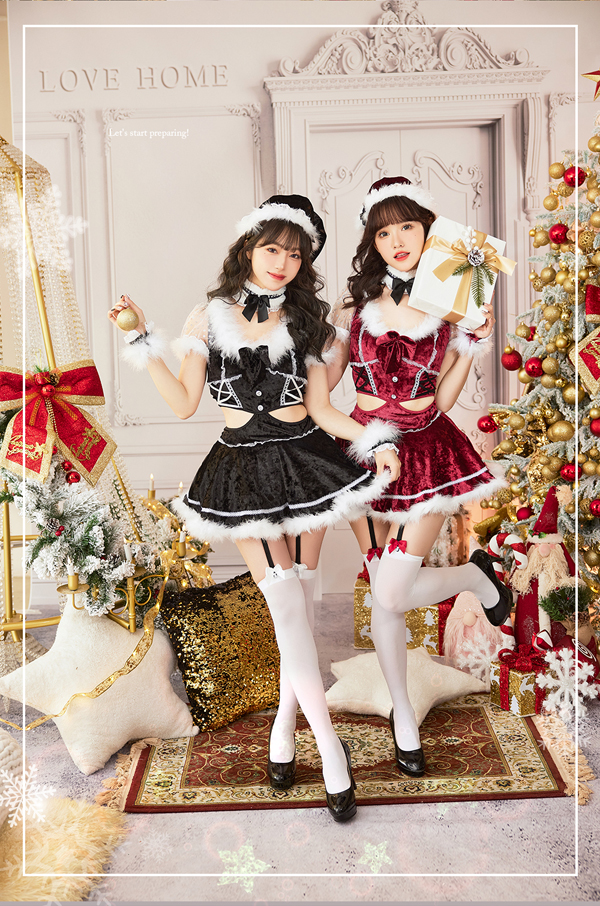 即日発送】ふわふわメレンゲリボンキャットサンタ《クリスマス