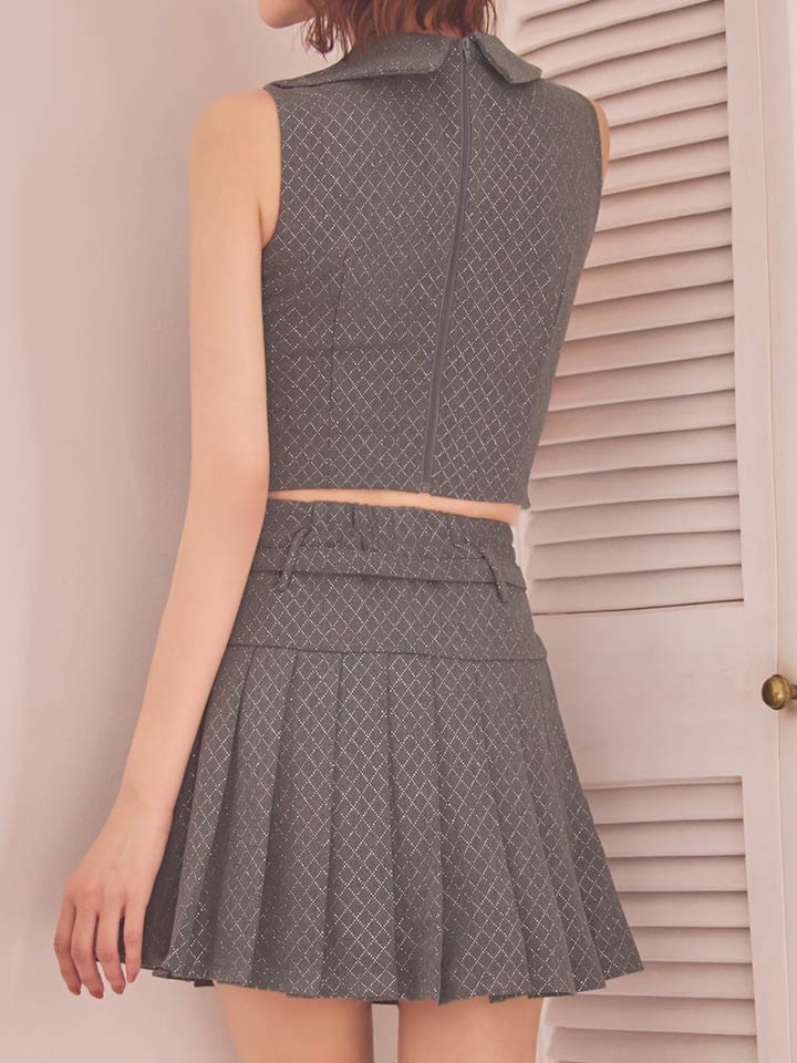 送料無料!襟付きセットアッププリーツミニドレス/キャバドレス 送料無料!襟付きセットアッププリーツミニドレス/キャバドレス