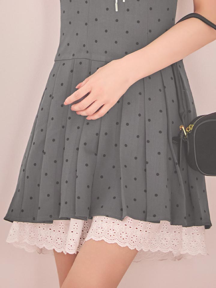 美品 L ドルチェアンドガッバーナ ミニ ワンピース ビジュー ドット 美品 L ドルチェアンドガッバーナ ミニ ワンピース ビジュー