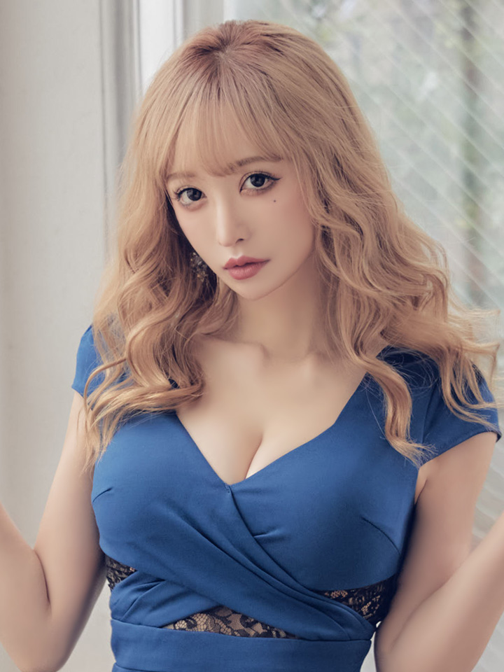 レース/胸元見せ/シンプル/ストレッチ/タイトスカート/キャバドレス  