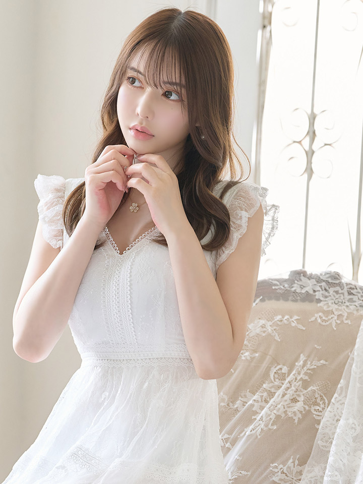 値下げ!【sifeel/シフィール】総レースフレアーワンピースドレス